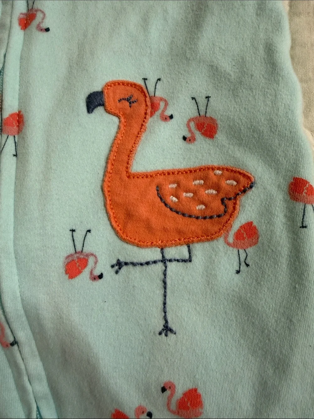 Carter's light blue cloud-print infant sleeper